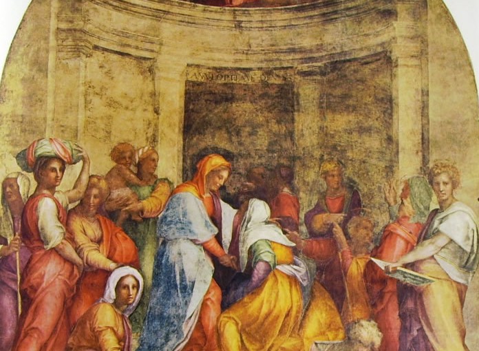 Jacopo Carrucci detto il Pontormo: Visitazione, cm. 392 x 337, SS. Annunziata, Firenze